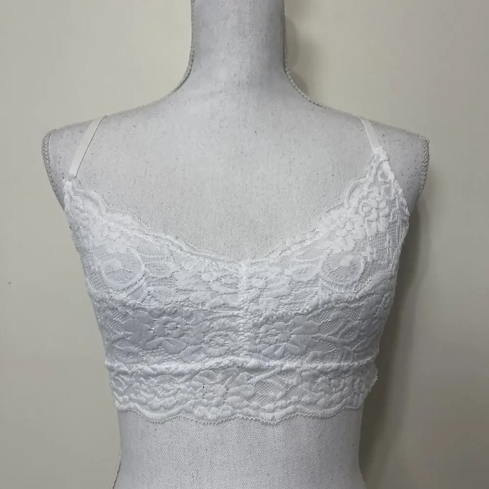 1 Women Lace‎ Bralette Sexy Bra Floral Lingerie Sleepwear Night Top Small White